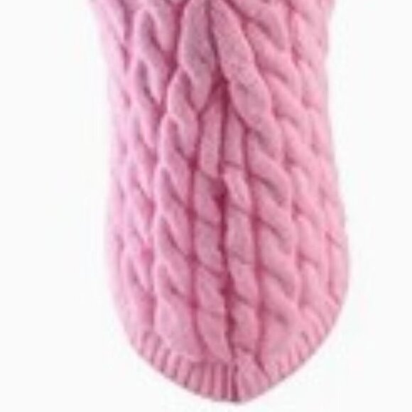 Cozy Knit Pet Sweater for Cats & Dogs - Warm Pullover, PINK, Size M - Picture 3 of 8